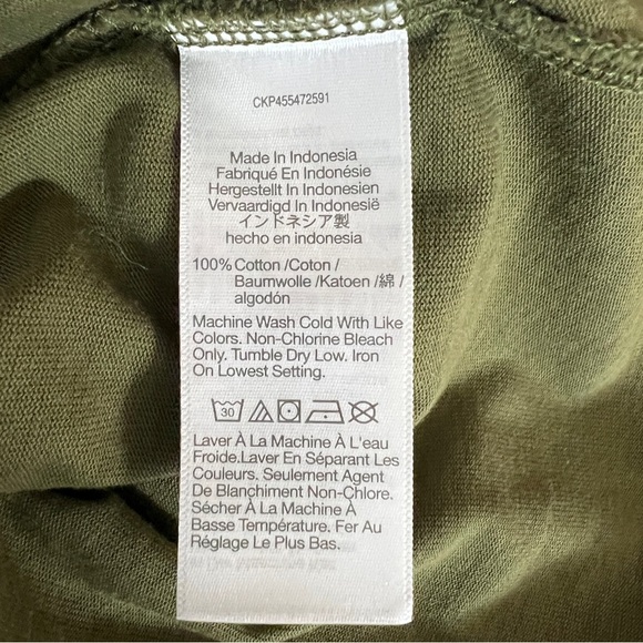 Madewell Oversized Pocket Tee Dress Sueded Cotton in Kale Style NB470 Size Large - Picture 7 of 9